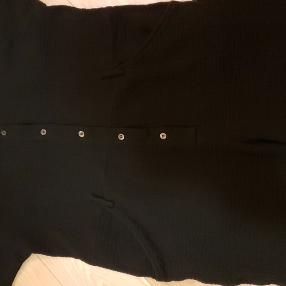 Naif Montreal 100% Cotton Gauze-like Texture Black Jumpsuit - Picture 5 of 10